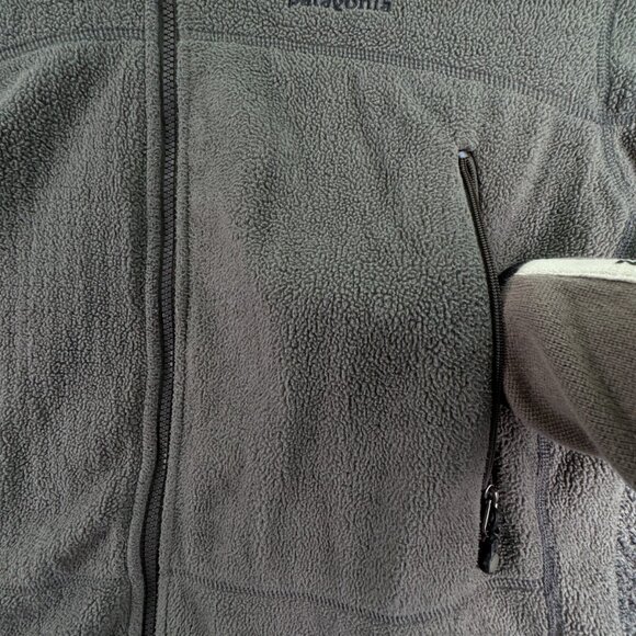 Patagonia Men’s Medium Gray Full Zip Double Pocket Jacket Fleece Hiking Adult - Picture 13 of 16